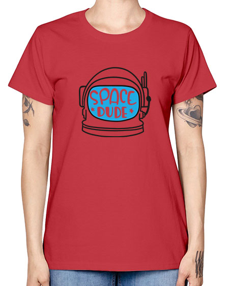 Spacedude 12# - space -  Missy T-Shirt