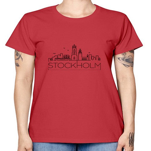 Stockholm Minimal Skyline 1890# - cities -  Missy T-Shirt