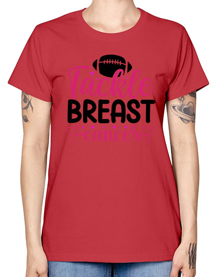 Tackle Breast Cancer 4# - breast cancer -  Missy T-Shirt