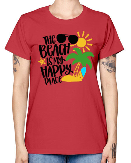 The Beach Is My Happy Place Style 12# - summer -  Missy T-Shirt