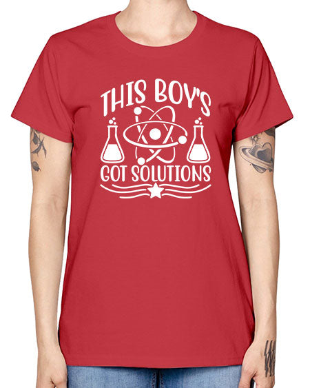 This Boy s Got Solutions 21# - general science -  Missy T-Shirt