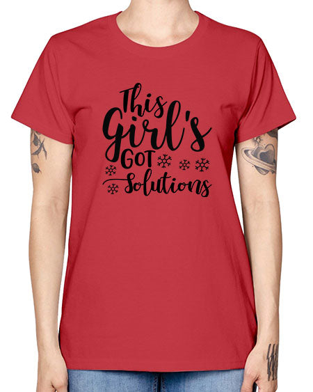 This Girl s Got Solutions 17# - general science -  Missy T-Shirt
