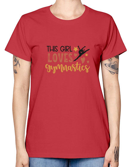 This girl loves gymnastics - cheer -  Missy T-Shirt