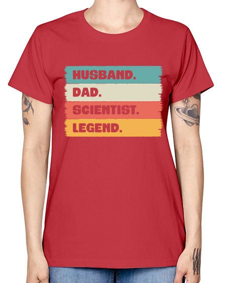 VintageHusbandDadScientistLegendScientistSkinite Scientist Skinite 14# - general science -  Missy T-Shirt