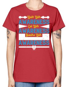Walk with awareness Eat with awareness Breathe with awareness Style 9# - Self awareness -  Missy T-Shirt