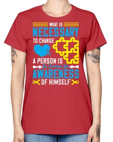 What is necessary to change a person is to change his awareness of himself Style 8# - Self awareness -  Missy T-Shirt
