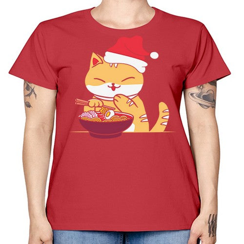 Xmas Kawaii Anime Shiba Inu Eating Ramen 289# - anime -  Missy T-Shirt