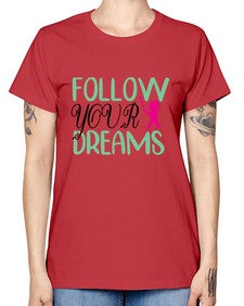 follow your dreams 134# - unicorn -  Missy T-Shirt