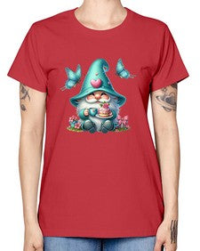 gnome with butterfly 14# - gnome -  Missy T-Shirt