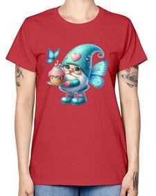 gnome with butterfly 20# - gnome -  Missy T-Shirt