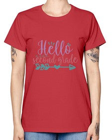 hello second grade 320# - second grade -  Missy T-Shirt