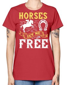 horses set me free Style 39# - horse -  Missy T-Shirt