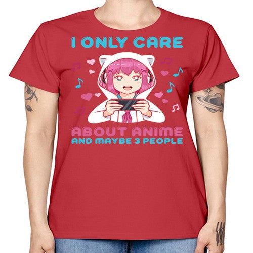 i only care about anime and maybe people234# - anime -  Missy T-Shirt