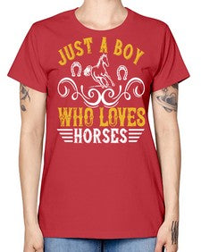 just a boy who loves horses Style 32# - horse -  Missy T-Shirt