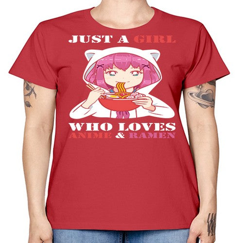 just a girl who loves anime and ramen258# - anime -  Missy T-Shirt