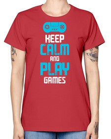 keep calm and play games 133# - video games -  Missy T-Shirt