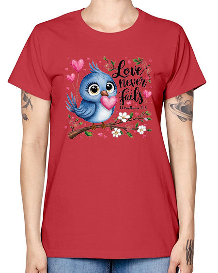love never fails 63# - birds -  Missy T-Shirt