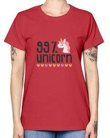 ninety nine percents unicorn 6879# - unicorn -  Missy T-Shirt