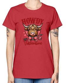 retro vintage howdy valentine bow 1016# - western -  Missy T-Shirt