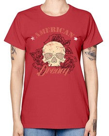 skullrose 1070# - skull and bones -  Missy T-Shirt