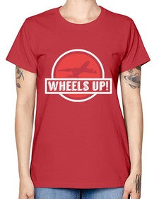 wheels up  50# - airplane -  Missy T-Shirt