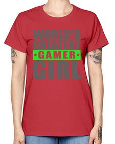worlds greatest gamer girl 166# - video games -  Missy T-Shirt