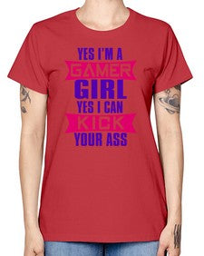 yes im a gamer girl yes i can kick your ass 169# - video games -  Missy T-Shirt
