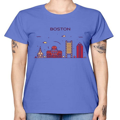 Boston 481# - cities -  Missy T-Shirt