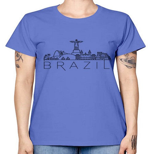 Brazil Minimal Skyline 489# - cities -  Missy T-Shirt