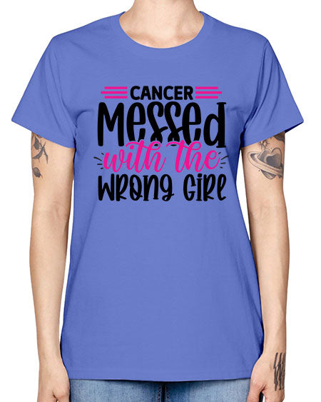 Cancer Messed with the Wrong Girl 29# - breast cancer -  Missy T-Shirt