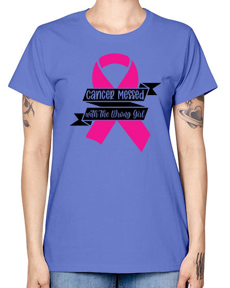 Cancer Messed with the Wrong Girl 30# - breast cancer -  Missy T-Shirt