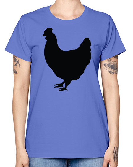 Chicken Silhouette 4# - chicken -  Missy T-Shirt