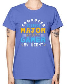 Computer science major by day gamer by night 6# - computer -  Missy T-Shirt