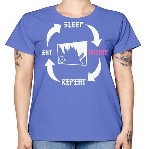 Eat Sleep Anime Repeat Anime Anime 226# - anime -  Missy T-Shirt