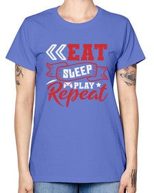 Eat Sleep Play repeat 8# - video games -  Missy T-Shirt