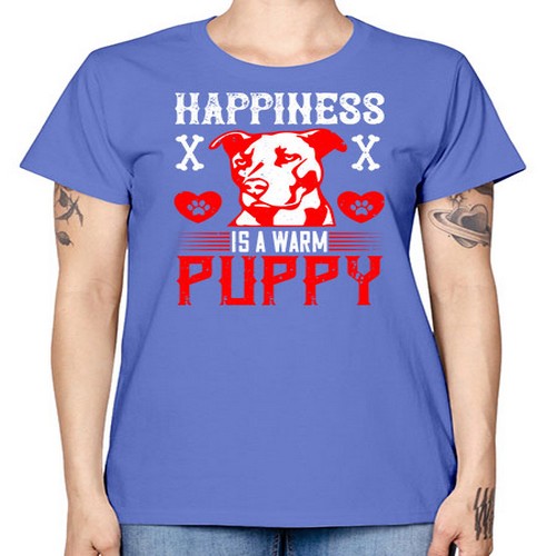 Happiness is a warm puppy Style 201# - dogs -  Missy T-Shirt