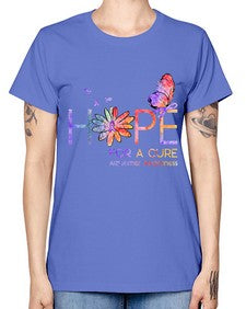 Hope For A Cure Alzheimer Awareness Flower 162# - alzheimers -  Missy T-Shirt