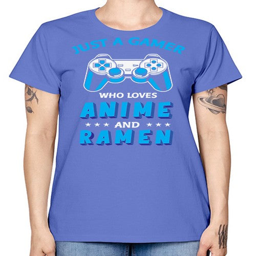 Just A Gamer Who Loves Anime and Ramen 262# - anime -  Missy T-Shirt