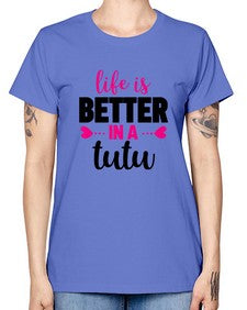 Life is better in a tutu 153# - ballet -  Missy T-Shirt