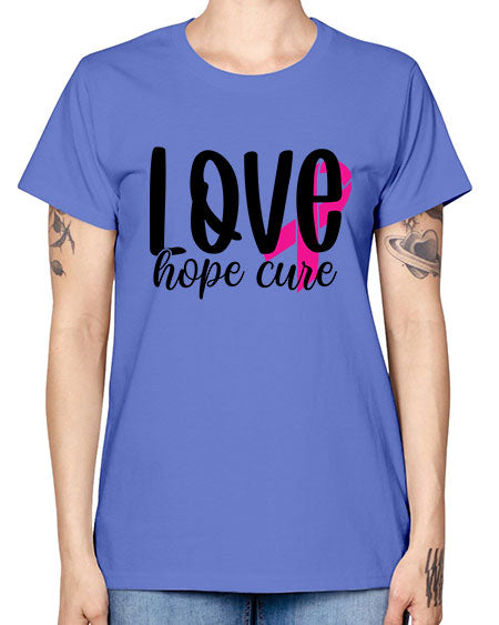 Love Hope Cure 13# - breast cancer -  Missy T-Shirt