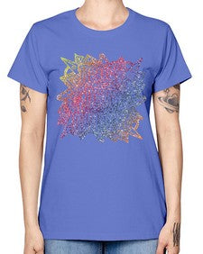 Mandala Teach Love Inspire Rainbow Glitter 762# - mandala -  Missy T-Shirt