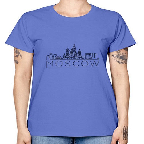 Moscow Minimal Skyline 1353# - cities -  Missy T-Shirt