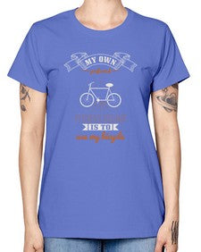 My own preferred fitness regime is to use my bicycle 2# - bicycle -  Missy T-Shirt