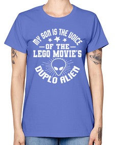 My son is the voice of the logo movies 34# - ufo -  Missy T-Shirt