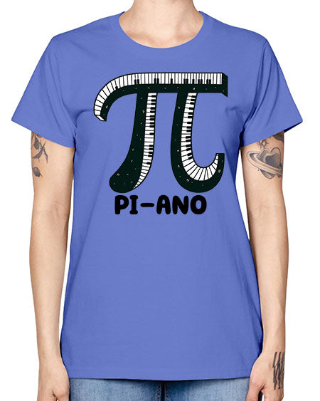 Piano Funny Math Music Sublimation 37# - pi -  Missy T-Shirt