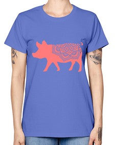 PigMandala 985# - mandala -  Missy T-Shirt