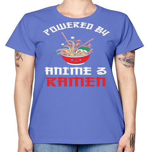 Powered by Anime amp Ramen 275# - anime -  Missy T-Shirt