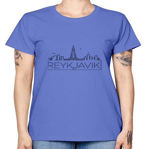 Reykjavik Minimal Skyline 1715# - cities -  Missy T-Shirt