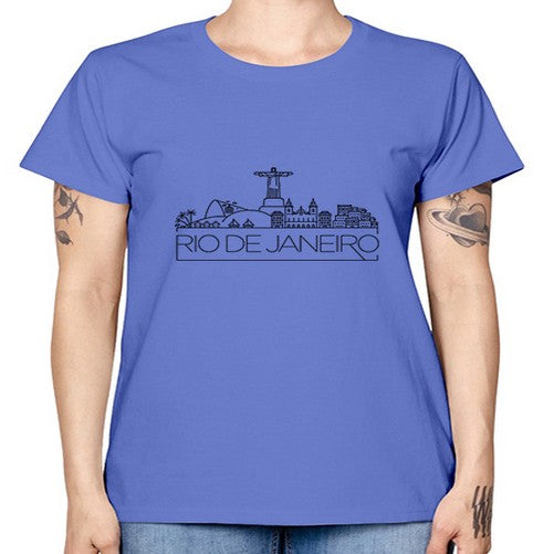 Rio De Janeiro Minimal Skyline 1733# - cities -  Missy T-Shirt