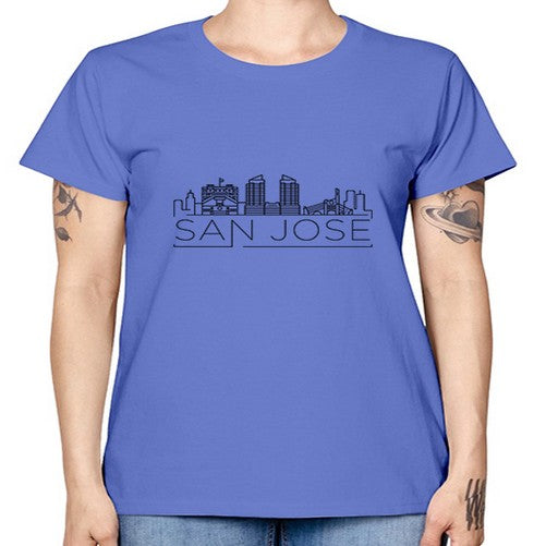 San Jose Minimal Skyline 1778# - cities -  Missy T-Shirt